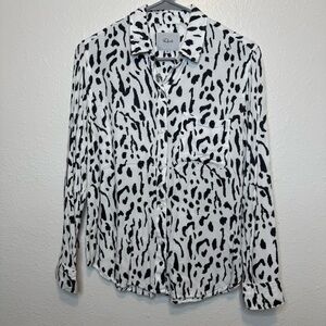 Rails Rocsi Ivory Cheetah Print Button Down Size Extra Small